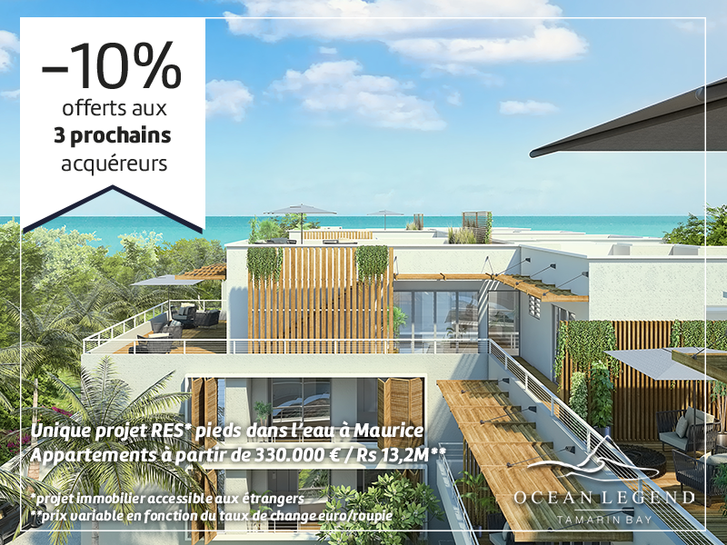 Offre -10% aux 3 prochains acquéreurs dans le programme immobilier Ocean Legend